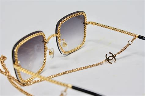 chanel sunglasses with chains|chanel sunglasses women chain.